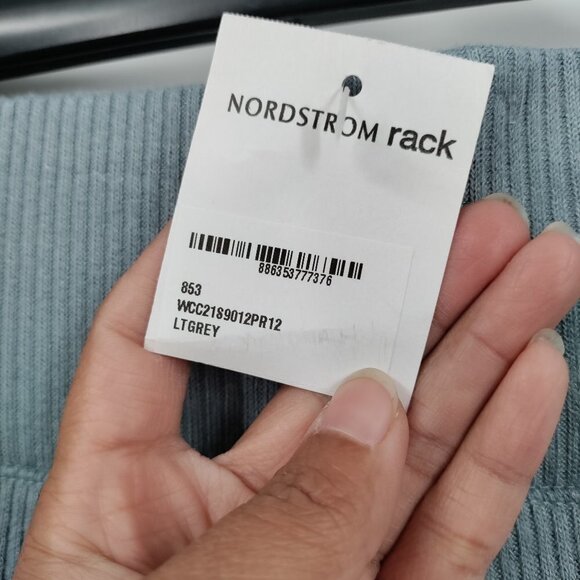 New Rag & Bone Knit Rib High Waist Biker Tights Short Small Women Gray - Picture 4 of 10